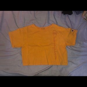 Orange champion crop top shirt